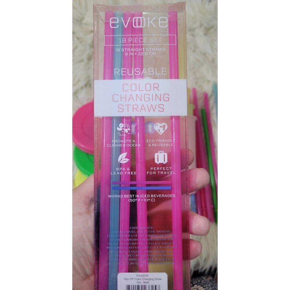 Color Changing Straws & To Go Cups Reuseable 16 oz - Picture 2 of 9
